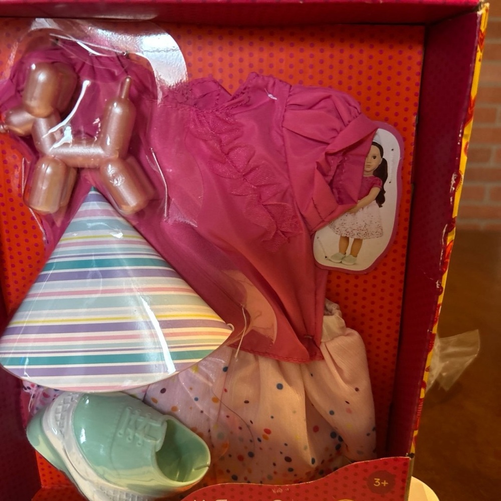 Pink Doll Outfit Set with Accessories